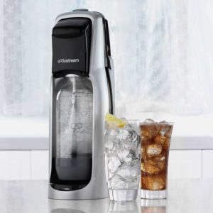 the sodastream jet sitting next to some drinks it made